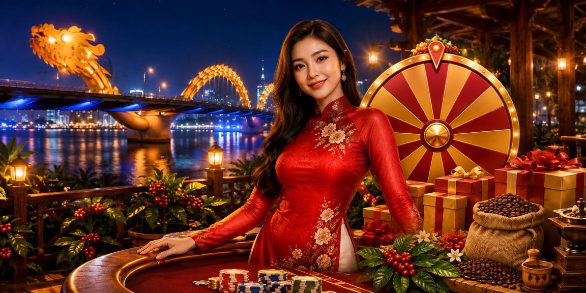 Người phụ nữ mặc áo dài tham gia quay số may mắn tại Đà Nẵng