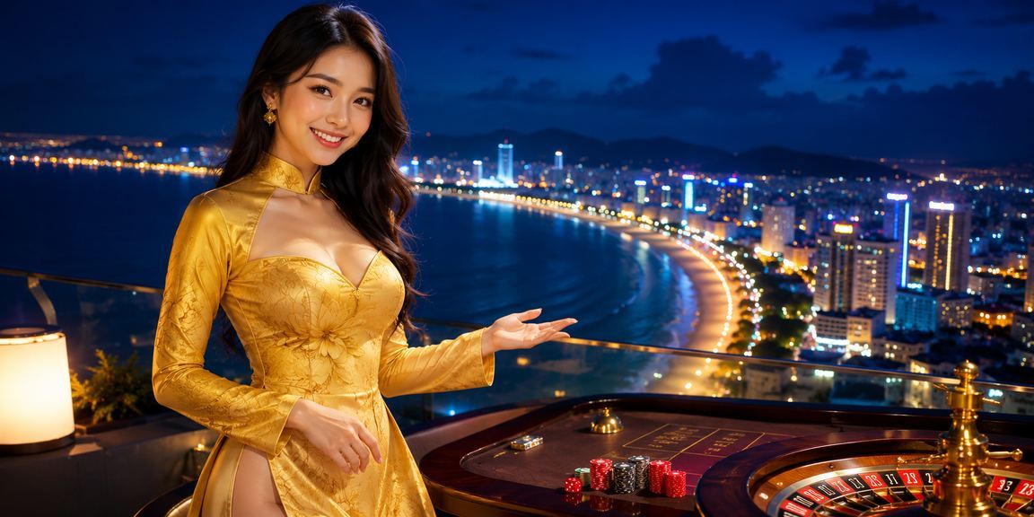 Người phụ nữ mặc áo dài sử dụng app casino trên điện thoại tại Quy Nhơn
